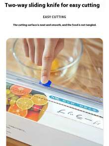 Màng bọc thực phẩm PE, màng phủ thực phẩm nhà bếp, kiểu xé một lần, dao cắt trượt, rộng 30cm. - Xem 7