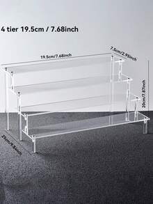 Akrylställ i flera nivåer, förvarings- och displayhylla för hemmet, smyckes- och kosmetikaställ, transparent displayställ för flera lager, tårtställ, parfymställ - Multifärgad - Visa 18