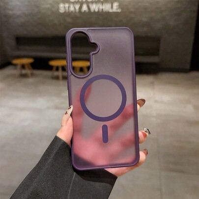 Funda de teléfono magnética translúcida con protección 360° compatible con Samsung S25 FE A57 A37 A17 A07 carga inalámbrica funda protectora para A56 A36 A26 A16 A06 S26 Ultra S25 Ultra
