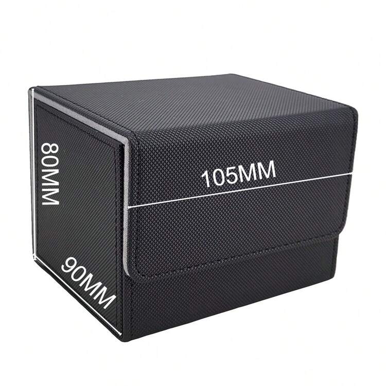 1pc Premium PU Leather Card Holder Storage Box, Can Store 100+ Trading Cards, With 4 Dividers For Organizing, Suitable For Sports Cards, Collectible Cards, And Various Types Of Cards - Multicolor - View 9