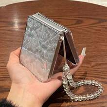 Wave Ripples 适用于三星 Galaxy Z Flip 7、Galaxy Z Flip 6、Galaxy Z Flip 5、Galaxy Z Flip 7FE 等型号的时尚透明波纹手机壳，兼容三星折叠屏手机。 - 無色 - 查看 5