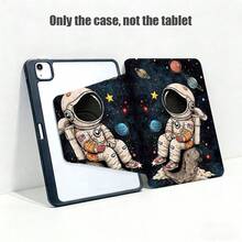 1pc Astronaut, Star, Planet Pattern PU Leather Desk Pad With 360° Rotating Stand And Pen Slot, Auto Sleep/Wake Function, Suitable For Back To School, Valentine's Day, Holiday Gifts - Multicolor - View 2
