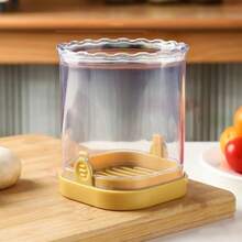 1PC Manual Vegetable Slicer Cup Chopper - A Vegetable Slicer With Rectangular Blades And A Container, Portable Design, Easy To Clean Blades, Very Suitable For Strawberries, Bananas, Cucumbers, Onions, Mushrooms, Etc. It Can Be Used For Preparing, Slicing, Shredding, And Chopping Vegetables, Vegetable Shredders - Multicolor - View 16