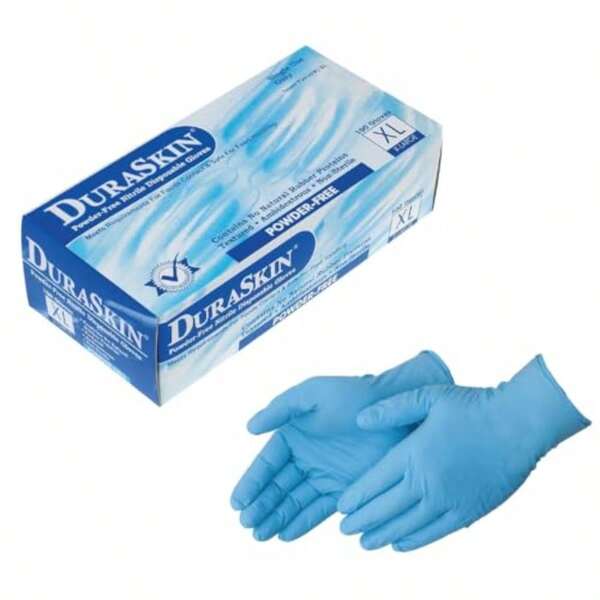 Liberty F2010WC Nitrile Industrial Glove Powder Free Disposable 4 mil Thickness Large Alternative Blue Box of 100