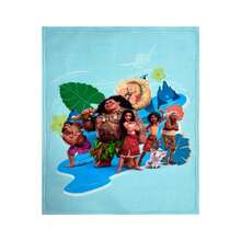 Disney Cobertor Frazada Moana Primavera - Celeste - Ver 1