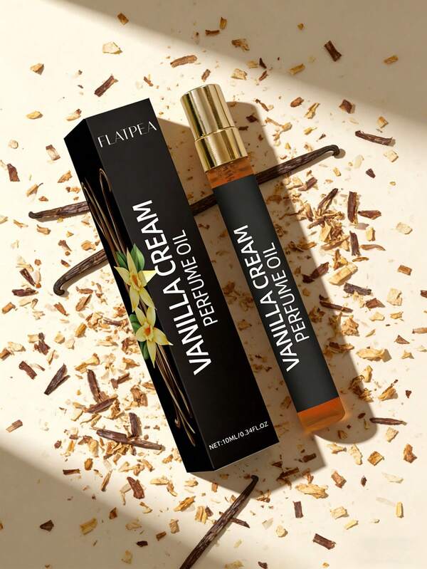 1 pieza Spray de fragancia de crema de vainilla premium de 10ml, sin alcohol, aroma rico, refresca el aire interior y exterior. Mezcla de hoja de tomate, crema, lichi, vainilla, caramelo, almendra, sándalo, ámbar y almizcle blanco, fragancia múltiple, adecuado para la vida diaria, vacaciones, fiestas, regalo de cumpleaños y regalo del Día de la Madre.