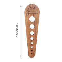 Wooden Vegetable Leaf Remover, Household Kitchen Cooking Tool, Wooden Porous Leaf Stripper - Multicolor - View 4