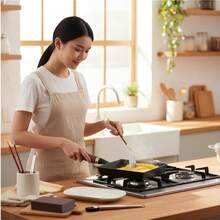 Chảo Tamagoyaki gang Nhật Bản - Đã được xử lý trước bằng nitơ lỏng, chống gỉ, sẵn sàng sử dụng, tay cầm bằng gỗ có thể tháo rời, dùng được trong lò nướng, thích hợp để chiên trứng, bít tết và cắm trại, chống dính không cần lớp phủ hóa học. - Nhiều màu - Xem 7