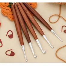 Kim móc len mạ bạc màu đỏ cao cấp bằng nhôm, kích thước 3.0mm-10mm, chống gỉ, dùng để tự làm đồ đan. - A - Xem 7