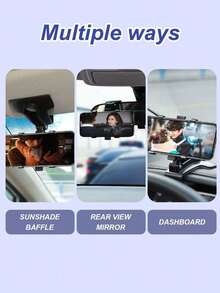 360° Rotatable Car Phone Holder - Heavy Duty Spring Clip Mount Suitable For Air Vent And Rearview Mirror - One-Handed Operation Anti-Slip Design Fits 3-7 Inch Android Phones - Adjustable Dashboard And Rearview Mirror Viewing Angle - A - View 10