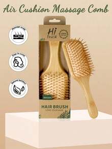 1 Pc Large Air Cushion Bamboo Comb With Box,Bamboo Paddle Hair Brush With Handle, Natural Bamboo Comb ,Paddle Detangling Hairbrush, Suit For Women Men And Kids ,Portable Detangler Haircomb For Massaging Scalp,Thin/Curly/Dry Hair,Brush,Hair Brushes,Edge Brush,Brush Hair,Hair Comb,Comb Hair,Detangling Brush,Ball Brush,Mini Hair Brush,Hair Brush Set,Wooden Comb,Hair Brush, Brush, Comb, Slick Back Brush, Hairbrush, Edge Brush, Brush Hair, Hair Comb, Hair Brush Set, Comb Hair, Mini Hair Brush, Detangling Brush, Hair Brushes, Hair Products, Hair Tools, Hair Stuff, Hair Care, Curly Hair Brush, Barber, Barber Accessories, Hairdressing Equipment,Travel Essentials,Hairstyle,Hairdressing - 杏色 - 查看 10
