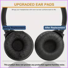 通用黑色耳垫 - 黑色PU皮革通用耳机套 - 适用于头戴式耳机 - 褶皱纹理耳套 - 青蛙图案圆形通用耳机替换耳套 - 提升您的音频体验 - 黑色 - 查看 5