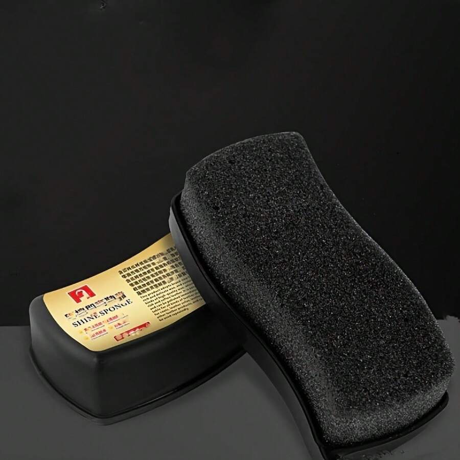 1/2 miếng mút đánh giày sóng bóng cao cấp, chăm sóc da và da lộn, đánh bóng giày hàng ngày không để lại dấu vết - Làm mới mùa xuân, vật dụng thiết yếu cho Ngày Trái đất, chăm sóc giày dép, sản phẩm mới, giải pháp đánh bóng nhanh.