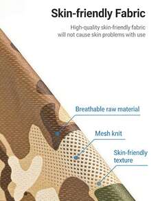 四季战术围巾，迷彩透气，适合骑行、狩猎、夏季跑步、徒步旅行、滑雪 - 男女通用全脸防护颈套，防风、防紫外线，无缝多功能头巾 - 彩色 - 查看 6
