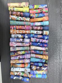 3/6/12pcs Kaleidoskop Vintage, Penghilang Stres untuk Dewasa, Hadiah Pesta Ulang Tahun, Pengisi Kaos Kaki Natal, Berbagai Warna, Plastik Tahan Lama, Hadiah Menarik - View 9