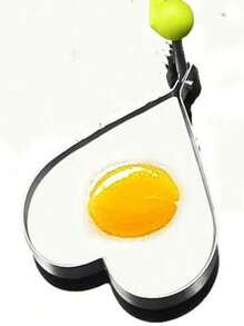 Thick Stainless Steel Heart-Shaped Egg Mold, Creative Egg Ring Mold For Frying & Boiling Eggs - Multicolor - View 15
