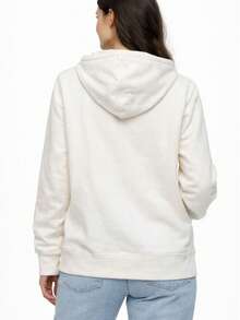 Women's Zip-Up Sweatshirt - Cream - View 2