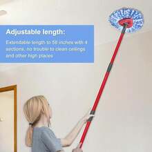 Spin Mop Replace Head, Base, Scrubber, Mop Handle For OCedar RinseClean 2-Tank System, Include 2 Microfiber Mop Refills, 1 Mop Handle, 1 Base And 1 Scrub Brush For Dry Wet Use Floor Deep Cleaning - Màu A - Xem 6