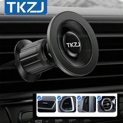  TKZJ车载出风口手机支架，简约现代风格，无需额外夹子或卡扣，方便放置手机，用于导航或观看视频。