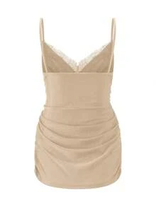 Parara Maternity Sexy Camisole, Fashionable Spaghetti Strap Design, Versatile For Layering Or Standalone Wear, Suitable For Summer And Winter - Apricot - View 3