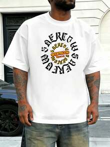 Men Plus Size T-Shirts - White - View 1