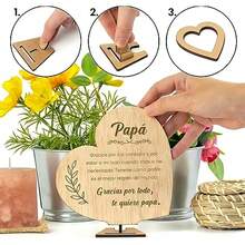 1pc Wooden Father's Day Card, Special Gift Decor For Dad's Birthday, Happy Father's Day - A - View 4