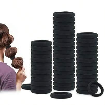100pcs Fashion Simple High Elastic Thick Hair Ties, Suitable For Daily Use And Gifting. Can Be Used As Hair Ties, Ponytail Holders, Headbands And Sports Headbands. Suitable For Women And Girls, Can Perfectly Secure Long Hair. Also Suitable For Teenagers. | Fashion Hair Tie Series | Durable Hair Ties