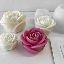 3pcs Rose Flower Shaped Aroma Stone Silicone Mold Set, Handmade DIY Fragrance Stone Decor Mold, Multiple Patterns, Non-Stick Easy Demold - White - View 8