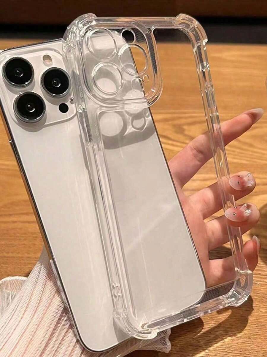 1 pieza de funda de teléfono anti-caída con airbag transparente de TPU compatible con Apple 15 Pro Max/16 Pro Max/16 Pro/14 Pro Max/14 Pro/13 Pro Max/16, 17, 17 Pro, 17 Pro Max, S25/Galaxy S22 Ultra/Galaxy S23 Ultra/Galaxy S24 Ultra/A55/A17/Galaxy S24. Teléfonos móviles, bolsas, accesorios para móviles, fundas para teléfonos, decoración de interiores, accesorios, fundas transparentes para teléfonos, verano, correas para teléfonos, fundas para teléfonos de hombre, fundas para teléfonos negras, fundas para teléfonos rosas, fundas para móviles para hombre, fundas para móviles para mujer, protección para teléfonos móviles, accesorios de playa, regalos de fresa, fundas protectoras para teléfonos. - Estilo (1 pieza) - Ver 1