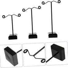 1pc Jewelry Organizer - Multi-Function Necklace Hook, Vertical Display Stand, Durable Metal Design, Essential For Fashion Enthusiasts, Jewelry Tower, Recommended Easter Gift - Black - View 5