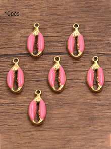 10个/20个/50个/100个随机混合3D珐琅贝壳吊坠配件，DIY项链手链耳环手工小饰品配件 - 鉗子 - 查看 21