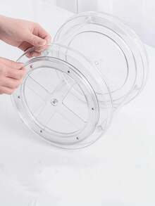 1个360°旋转化妆品收纳盒，大容量透明梳妆台收纳盒，可收纳化妆品、珠宝和杂物 - 無色 - 查看 7