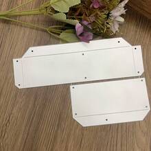 Các mảnh cắt kim loại, khuôn cắt hộp quà kẹo hình hoa, khuôn mẫu cắt, đồ thủ công làm sổ lưu niệm, trang trí album, giấy dập nổi, làm thiệp. - bạc - Xem 4