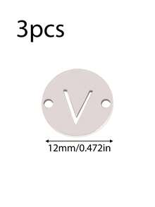 3个/套 字母连接吊坠 不锈钢 A-Z 字母吊坠 18K PVD 镀层 DIY 耳环 手链 首饰制作 - 吊墜 - 查看 38