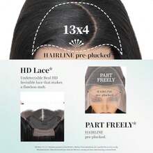 Synthetic Lace Front Wig 13x4 HD Lace Layered Hairstyle Pre Plucked Hairline Straight Long Black Glueless Wigs for Black Women 26 Inch Beginner Friendly - 1B/27 - Ver 5