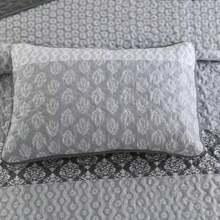 Boho Quilt Set Queen Size Gray Farmhouse Quilt Bedding Set Striped Lightweight Summer Bedspread Coverlet Bedding Set 96"x90" 3 Pieces - Gris - Ver 8