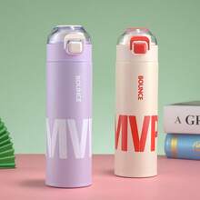 1 bình nước giữ nhiệt chân không bằng thép không gỉ 316 chất lượng cao, dung tích 500ml/16.91oz, kiểu dáng dễ thương, kèm bộ lọc trà, thích hợp cho cả nam và nữ. - Nhiều màu - Xem 3
