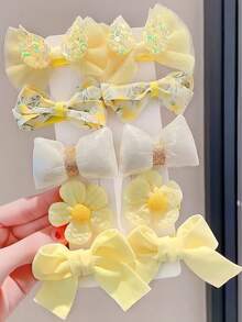 10pcs Butterfly & Flower Hair Clips For Women (No Packaging Card) - Multicolor - View 5