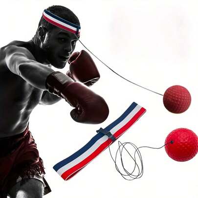 Mục tiêu phản xạ đấm bốc gắn trên đầu, thiết bị tập luyện né đòn Muay Thai tại nhà, bóng tốc độ tập phản xạ cầm tay, bóng tốc độ đấm bốc di động.