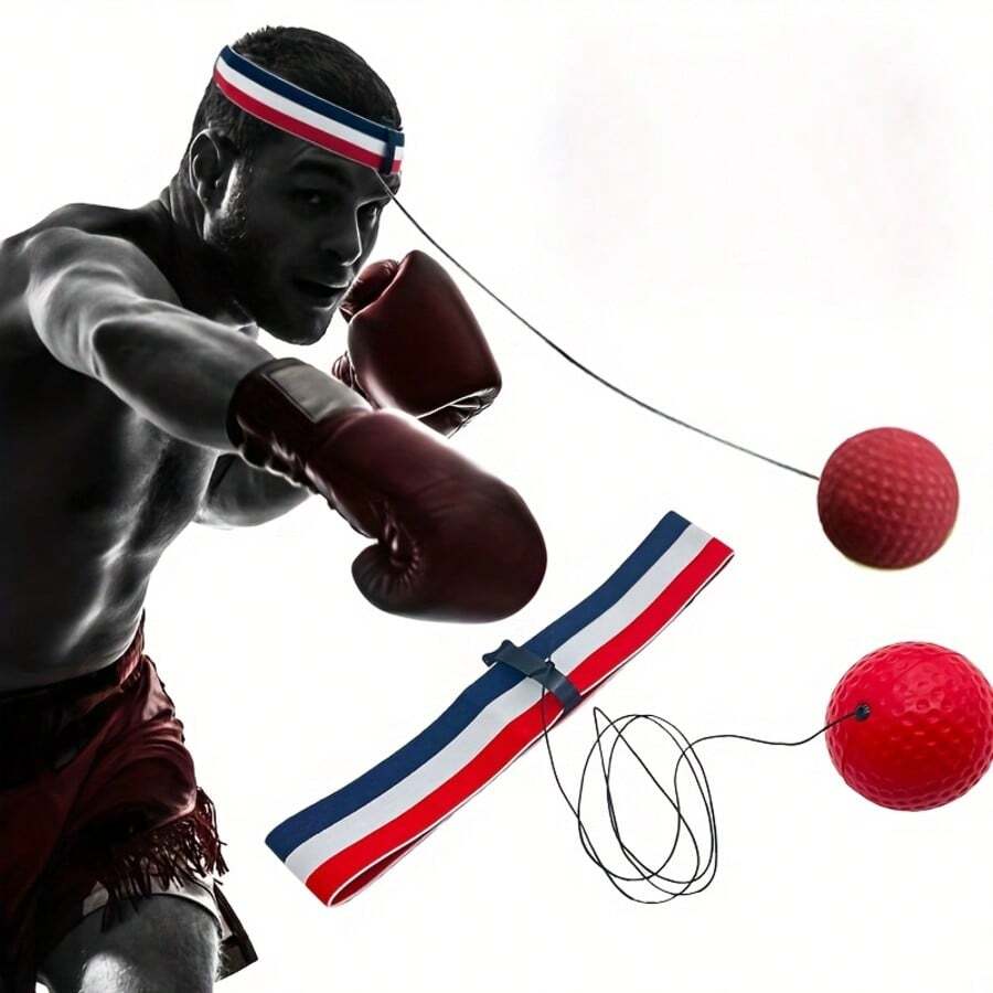 Head-Mounted Boxing Reaction Target, Muay Thai Dodging Training Equipment For Home Use, Speed Ball Hand Target Reaction Trainer, Portable Fitness Boxing Speed Ball - Punching Speedball - View 1