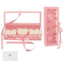 Caja de regalo con forma de corazón para el Día de la Madre, caja de embalaje rellenable con cinta, caja de cartón con forma de corazón rellenable para flores, regalo para bodas, cumpleaños, amor (rosa con ventana) - Ver 11