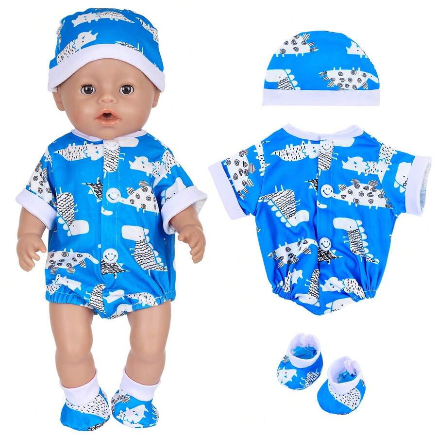 16 Inch American Girl Doll Clothes, Chiffon Romper Pajamas Accessories, Children's Pretend Play Doll Set - Multicolor - View 1