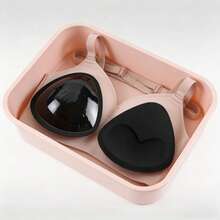 4/2片加厚胸垫，可贴于吊带背心或泳衣，心形提升胸型，透气，泡沫衬里，三角形胸垫 - 彩色 - 查看 4