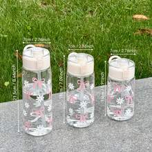 HILAKE 1 bình nước tái sử dụng 14oz, 20oz, 27oz in hình nơ và hoa cúc - Lý tưởng cho phòng tập thể dục, văn phòng, lễ hội, tiệc bãi biển, sinh nhật, đám cưới, kỷ niệm, Ngày của Mẹ và mùa hè. - Nhiều màu - Xem 4