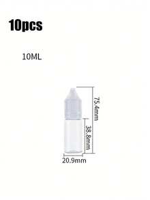 Botella gotero delgada, 5ml/10ml/15ml/20ml/30ml/50ml Botella vacía para gotas de ojos, Botella vacía para gotas de ojos, Tapa de botella gotero de líquido apretable de mascota, Perfecta para volver a la escuela y viajar, Portátil y ligera - Accesorios de viaje, Botella de viaje portátil, Botella de gel con punta puntiaguda Botella gotero apretable Botella de plástico transparente, Suministros para tatuajes, Adecuada para tinta líquida, pintura al óleo, arte y manualidades, Accesorios de viaje, Artículos esenciales de viaje - Multicolor - Ver 14