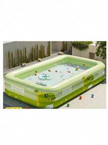 1pc Large Dinosaur Theme Inflatable Swimming Pool With Playground Feature - Durable PVC, Foldable And Portable, Ideal For Family Water Fun And Backyard Pool Parties, Outdoor Water Entertainment|Dinosaur Theme Pool|PVC Inflatable Pool No Sunshade - Multicolor - View 16
