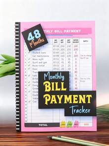 1pc Monthly Bill Payment Tracker Planner: 48 Months Expense And Bill Tracker With Calendar & Debt Payoff Planner - A - View 8