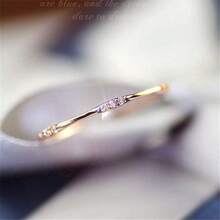 Luxury Women's Fashion Zirconia Wedding Ring, Suitable For Valentine's Day, Vacation, Commuting, Party, Wedding, Engagement, Proposal Rings, Suitable For Wife, Girlfriends, Mothers' Birthday, Anniversary, New Year Gifts, Suitable For All Seasons - 金色 - 查看 1