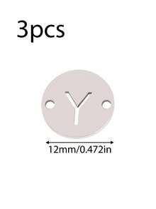 3个/套 字母连接吊坠 不锈钢 A-Z 字母吊坠 18K PVD 镀层 DIY 耳环 手链 首饰制作 - 吊墜 - 查看 46