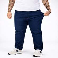 EVOLUTION PLAY Men's Plus Size Jeans 48 To 58 Lycra Slim XXG - 暗黑經典 - 查看 2
